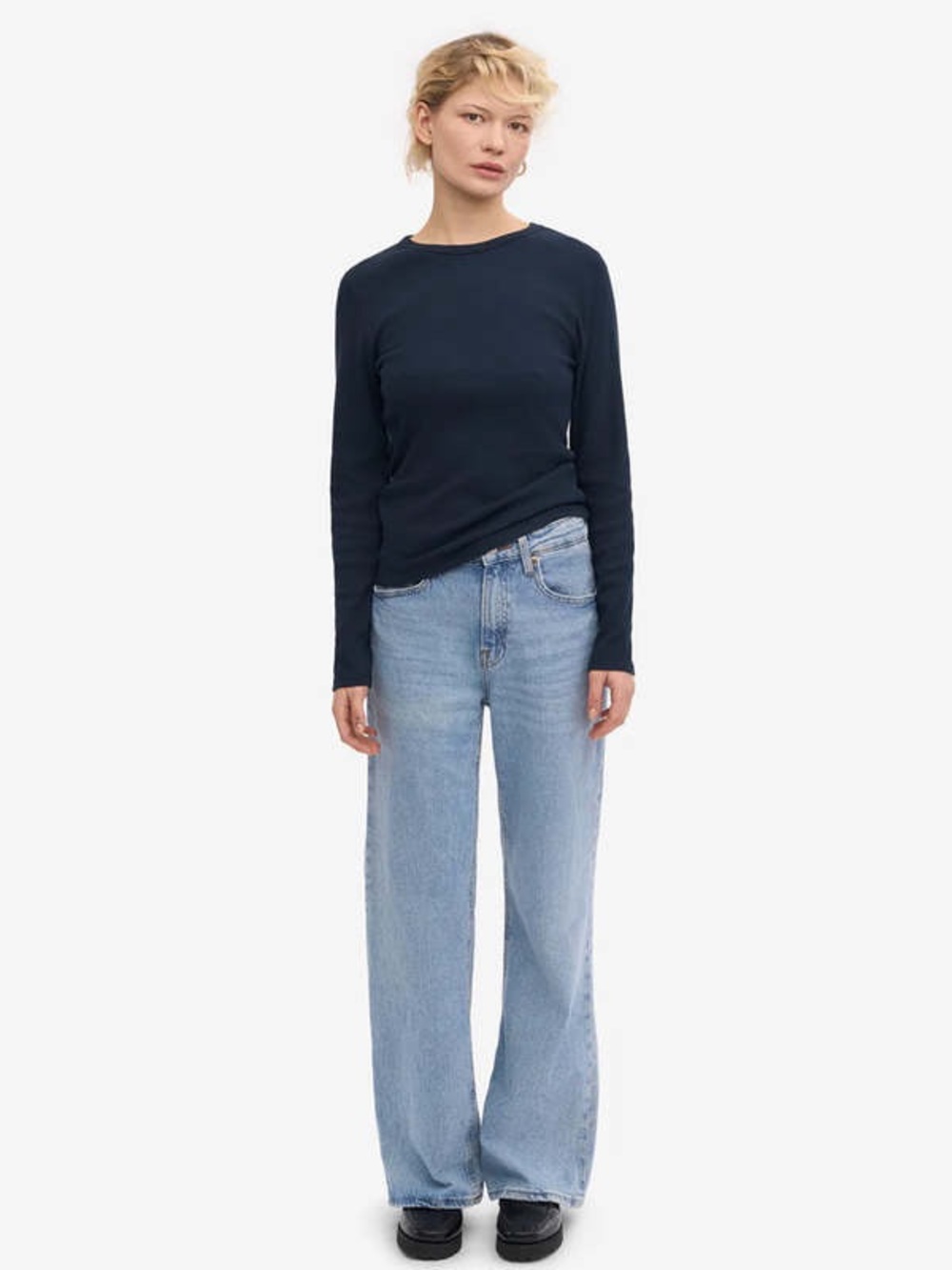 Color Standard Ribbed Long Sleeve